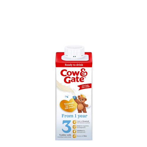 Cow & Gate Growing Up RTF Milk Liquid STAGE 3 (1-2yrs) pack shot
