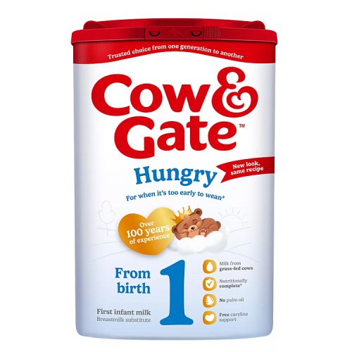 Cow & Gate Hungry Baby Milk 6x800g pack shot