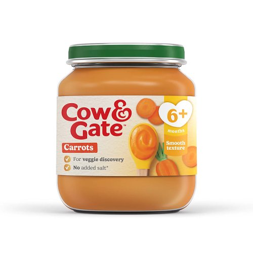 Cow & Gate Jar 6x125g Carrot pack shot