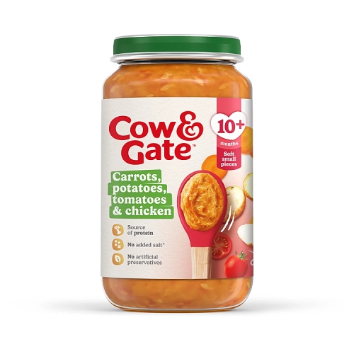 Cow & Gate Jar 6X200G Carrot & Chicken Potatos pack shot