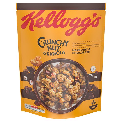 Kelloggs Crunchy Nut Granola Chocolate & Hazelnut 380g pack shot
