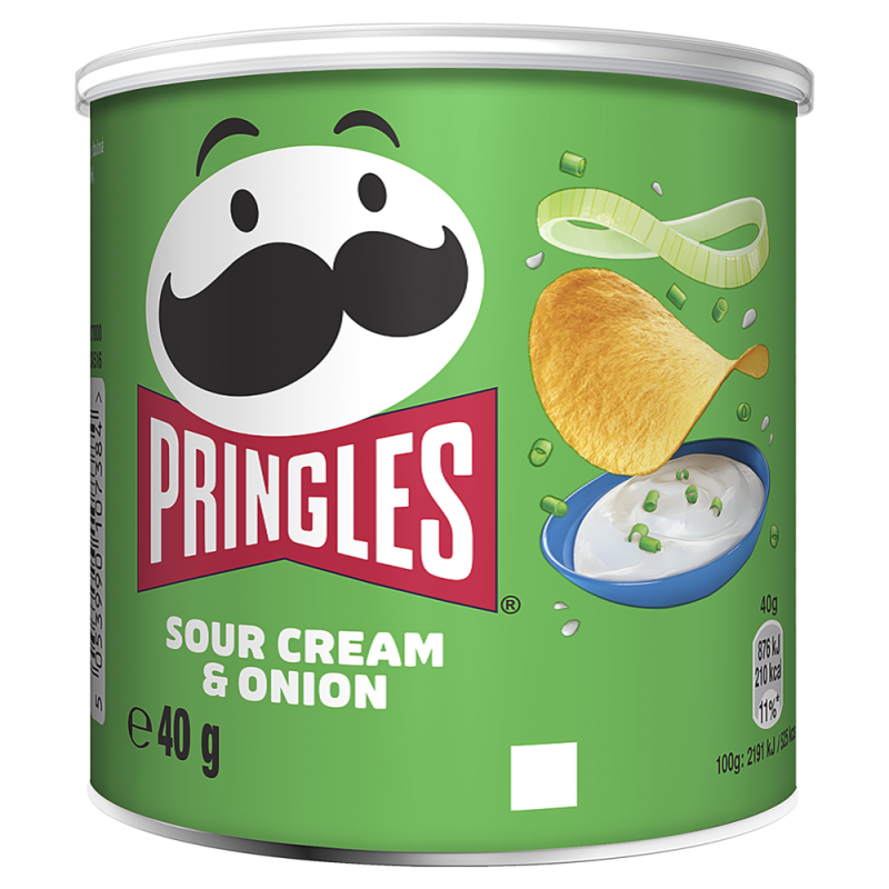 Pringles - Sour Cheese & Onion 40g pack shot