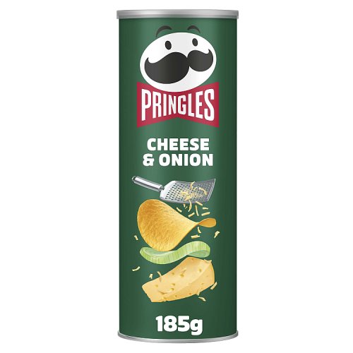 Pringles Cheese & Onion 185g pack shot