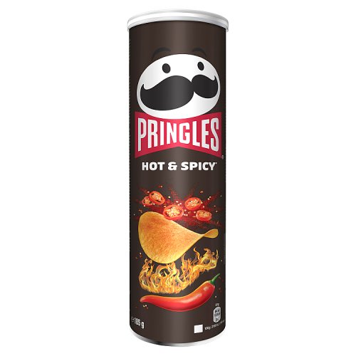 Pringles Hot & Spicy 185g pack shot