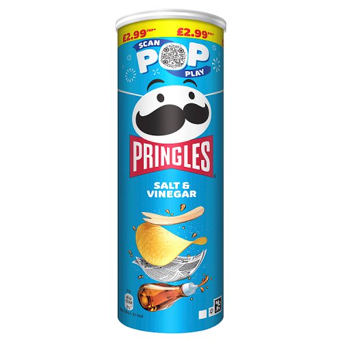 Pringles Salt & Vinegar 165g PMP pack shot