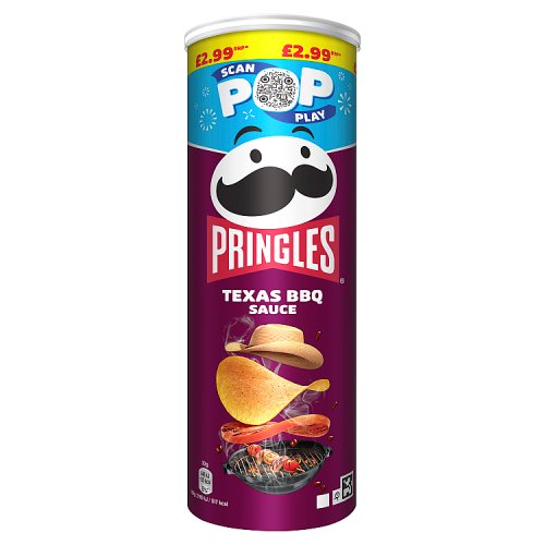 Pringles Texas BBQ PM £2.99 165g pack shot