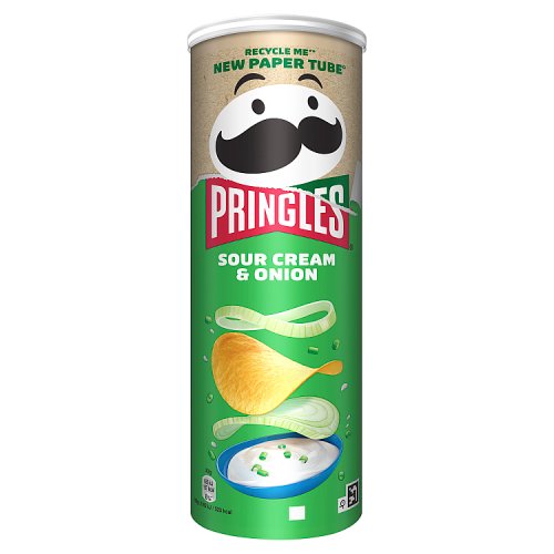 Pringles Sour Cream & Onion Mixed Designs 165g pack shot