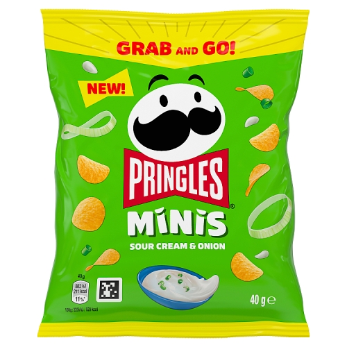 Pringles - Minis Sour Cream & Onion Grab Bags 40g pack shot