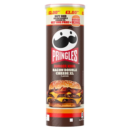 Pringles Burger King Bacon Double Cheese XL 165g PMP pack shot