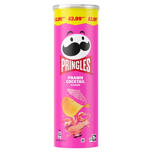 Pringles Prawn Cocktail 165g PMP pack shot