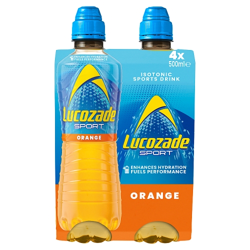 Lucozade Sport 4pk Orange (4 x 500ml) pack shot