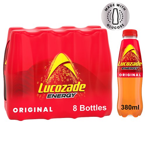 Lucozade Energy Original 8pk (8 x 380ml) pack shot
