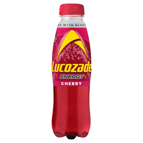 Lucozade Energy Cherry 4pk (4 x 380ml) pack shot