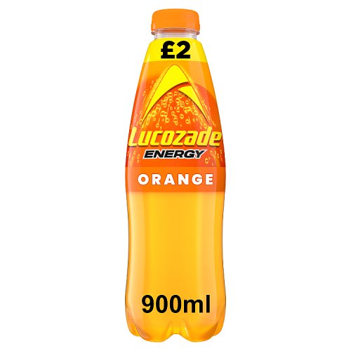 Lucozade Energy Orange PM £2 900ml pack shot