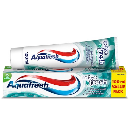 Aquafresh Toothpaste Active Fresh 100ml pack shot
