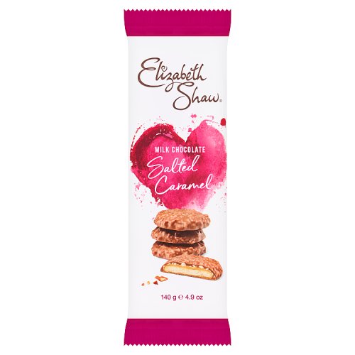 Elizabeth Shaw Biscuits Milk Chocolate Salted Cara 140g pack shot