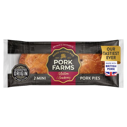 PORK FARMS MINI MELTON PIES 2PK pack shot