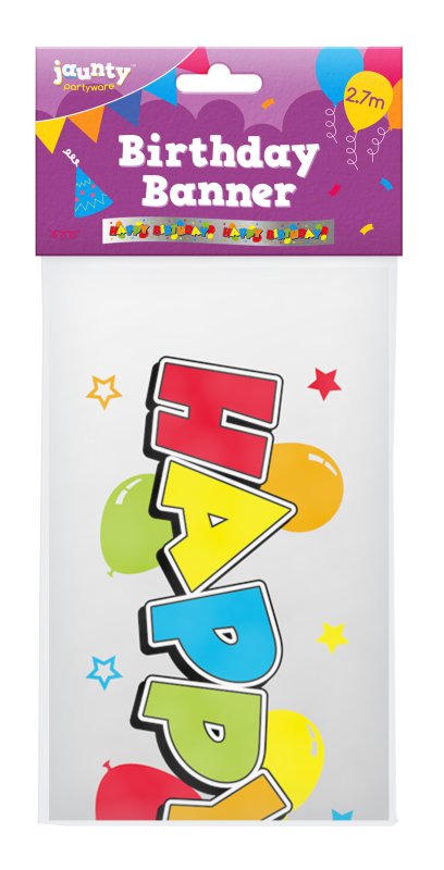 Time to Party Birthday Banner 1s pack shot
