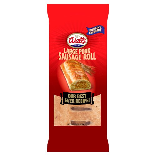 WALLS LARGE SAUSAGE ROLL 100G PMP pack shot