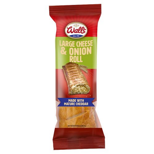 WALLS LARGE CHEESE & ONION ROLL 100G PMP pack shot