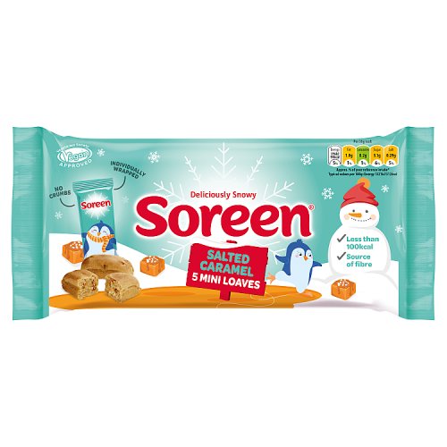 SOREEN XMAS SALTED CARAMEL MINI LOAVES 5PK pack shot