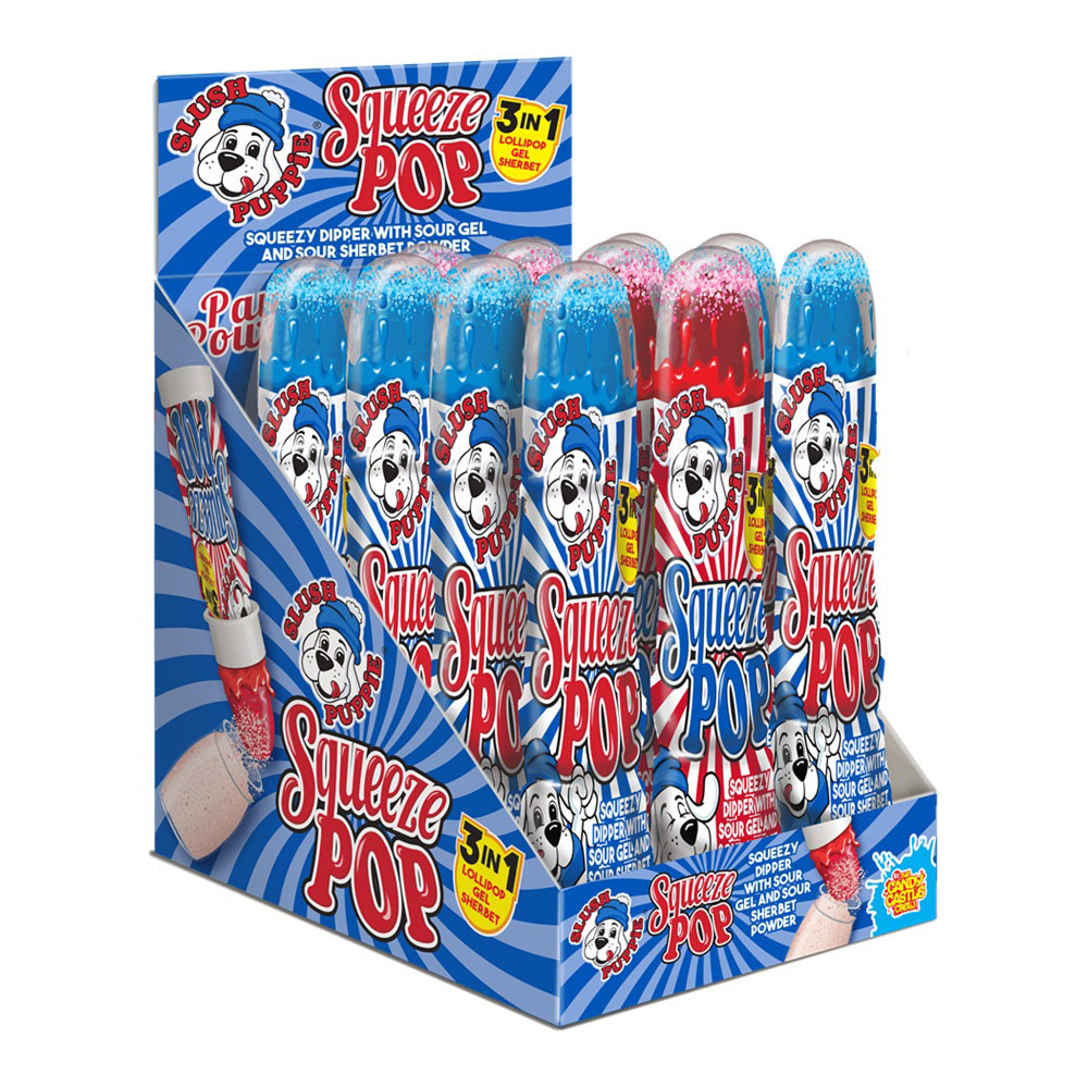Slush Puppie Squeeze Pop 45g pack shot
