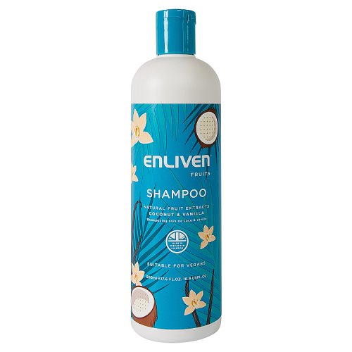 Enliven Naturals Shampoo 500ml Coconut Vanilla pack shot