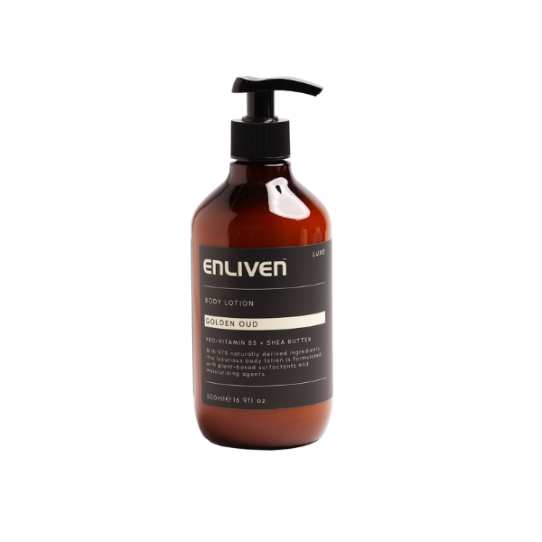 Enliven Luxe Body Lotion Lemongrass and Ginger 500ml pack shot