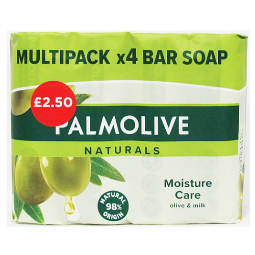 Palmolive Bar Soap Moisture Care 4pk (4 x 90g) PMP pack shot