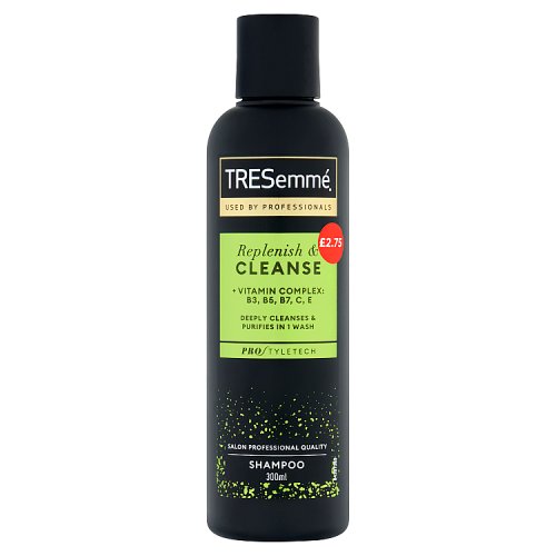 TRESemme 300ml Cleanse & Replenish Shampoo PMP £2.75 pack shot
