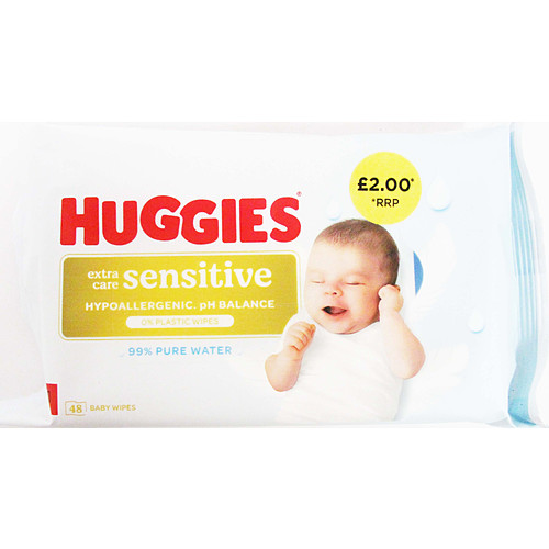 Huggies Pure Extra Sensitive Pf Baby Wipes 48s PMP pack shot