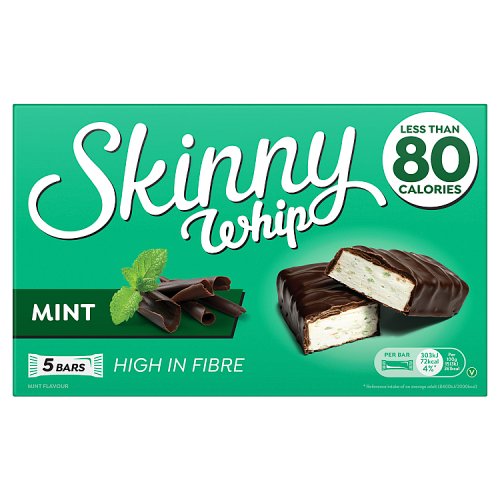 Skinny Whip 5x20g Bar Mint & Dark Chocolate pack shot