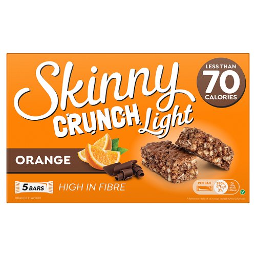 Skinny Crunch 5x19g Bar Light Orange pack shot