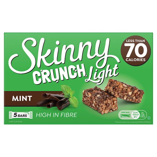 Skinny Crunch 5x19g Bar Light Mint pack shot