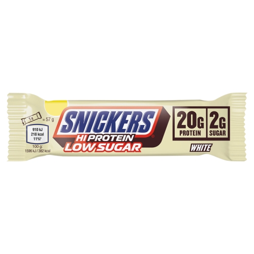 Snickers Hi Protein Low Sugar White Chocolate Bar * 57g pack shot