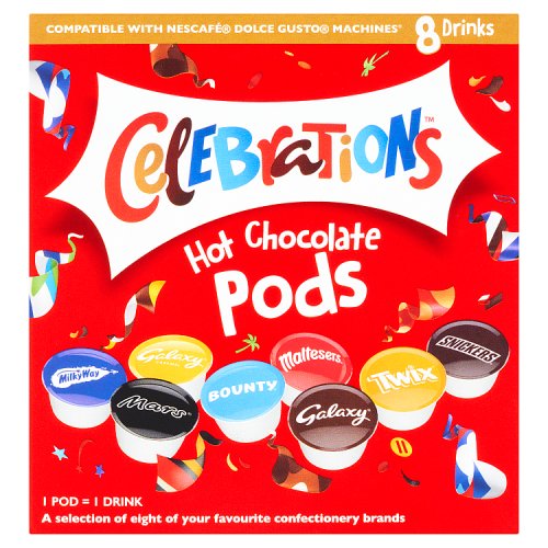 Celebrations Hot Chocolate Pods 122g pack shot