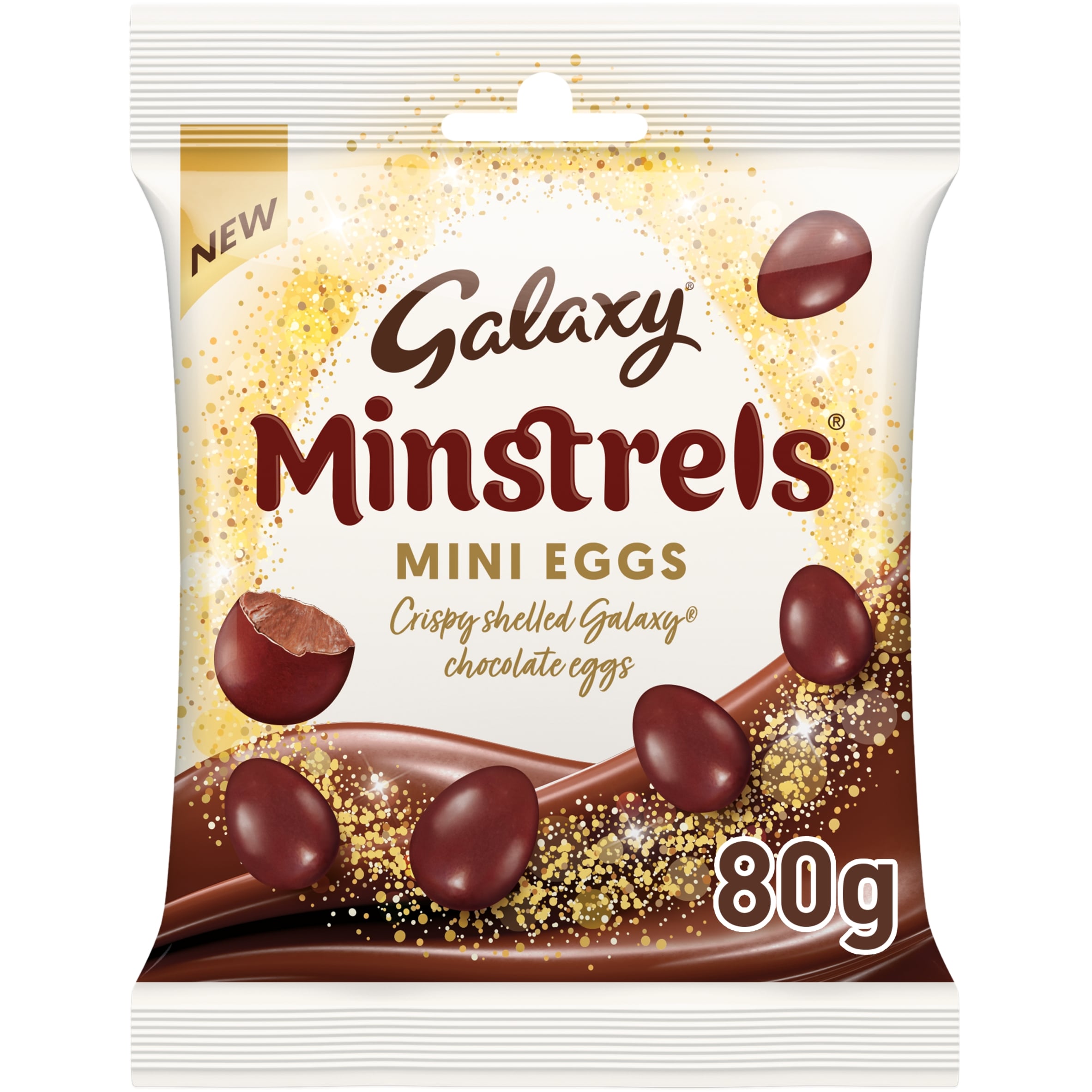 Galaxy Minstrels Mini Eggs Orange 80g pack shot