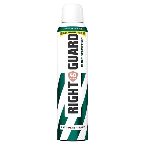 Right Guard Anti Perspirant Deodorant Spray Women Unscented 48HR 250ml pack shot