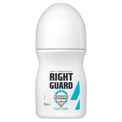 Right Guard Roll On Anti-Perspirant Cotton For Women 50ml pack shot