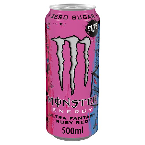 Monster Energy Ultra Fantasy Ruby Red 500ml PMP pack shot