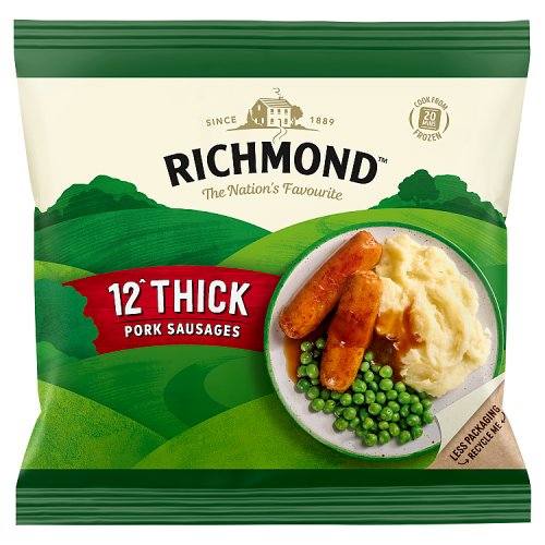 RICHMOND 12 THICK SAUSAGES pack shot