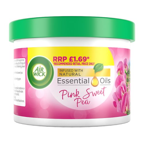 Air Wick Pink Sweet Pea Gel Tin 70g PMP £1.69 pack shot
