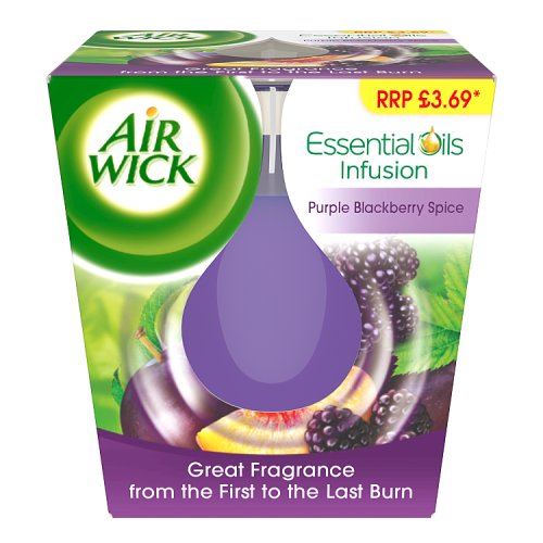 Air Wick Base Candle Blackberry Spice 105g PMP £3.69 pack shot