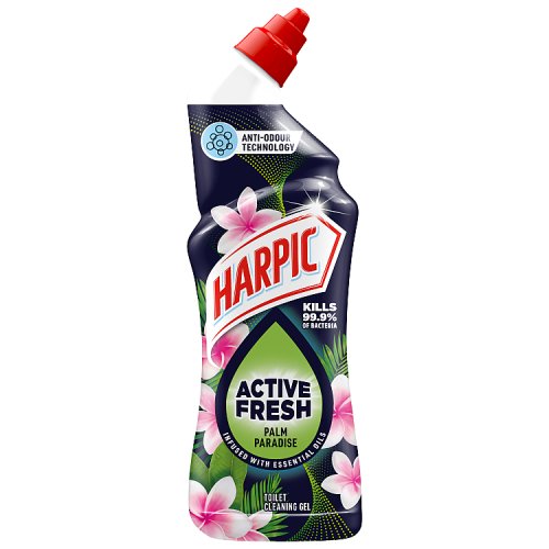 Harpic Active Fresh Toilet Cleaning Gel Fresh Palm Paradise 750ml pack shot