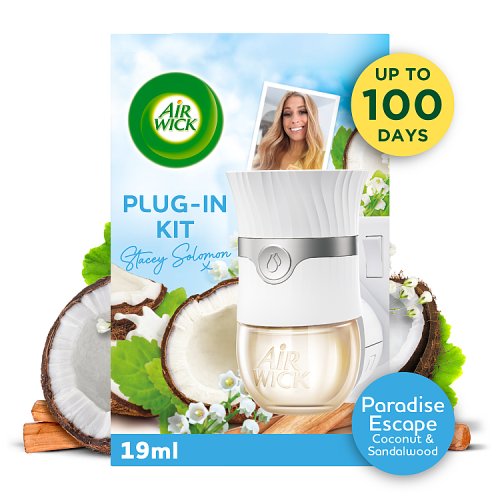 Airwick Plug In Kit Paradise Escape UK Plug 19ml pack shot