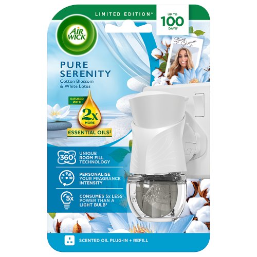 Air Wick Plug In Kit Pure Serentiy (UK Plug) 19ml pack shot