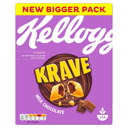 Kelloggs Krave Milk 410g pack shot