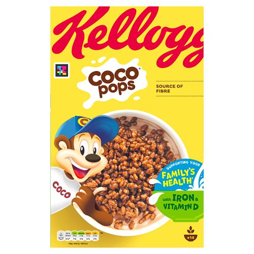 Kelloggs Coco Pops Cereal 420g pack shot