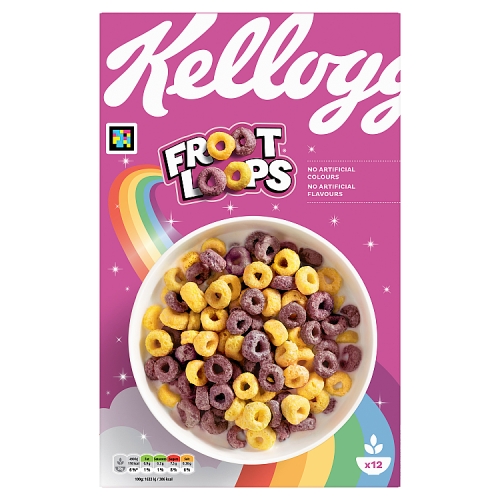 Kelloggs Froot Loops 375g pack shot
