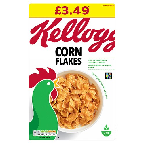 Kelloggs Cornflakes PM £3.49 430g pack shot